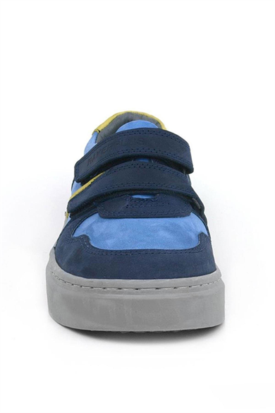 Rakerplus Hakiki Deri Lacivert Cırtlı Erkek Çocuk Spor Ayakkabı