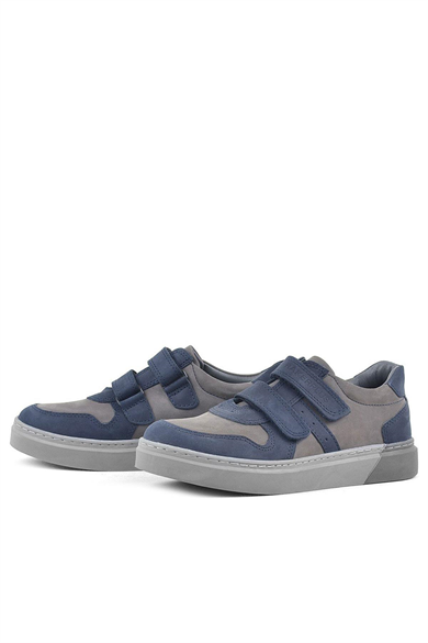 Rakerplus Hakiki Deri Lacivert Cırtlı Erkek Çocuk Sneaker