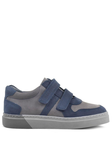 Rakerplus Hakiki Deri Lacivert Cırtlı Erkek Çocuk Sneaker