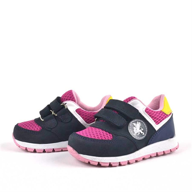 Rakerplus Hakiki Deri Lacivert Cırtlı Kız Bebek Spor Ayakkabı