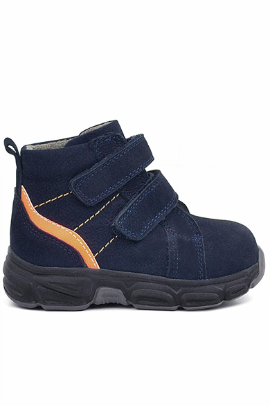 Rakerplus Hakiki Deri Lacivert Cırtlı Spor Erkek Bebek Bot
