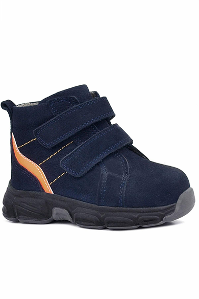 Rakerplus Hakiki Deri Lacivert Cırtlı Spor Erkek Bebek Bot