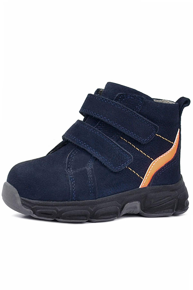 Rakerplus Hakiki Deri Lacivert Cırtlı Spor Erkek Bebek Bot