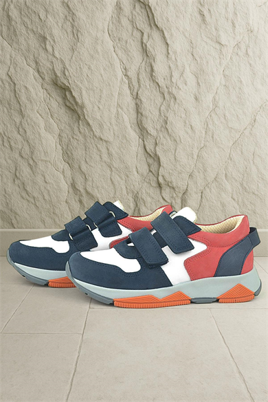 Rakerplus Hakiki Deri Lacivert Çocuk Sneakers Spor Ayakkabı