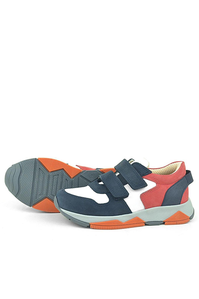 Rakerplus Hakiki Deri Lacivert Çocuk Sneakers Spor Ayakkabı