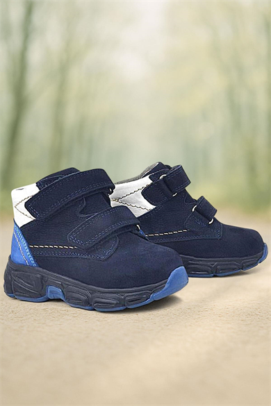 Rakerplus Hakiki Deri Lacivert Nubuk Bebek Spor Bot Ayakkabı