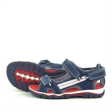 Rakerplus Hakiki Deri Lacivert Outdoor Erkek Çocuk Sandalet