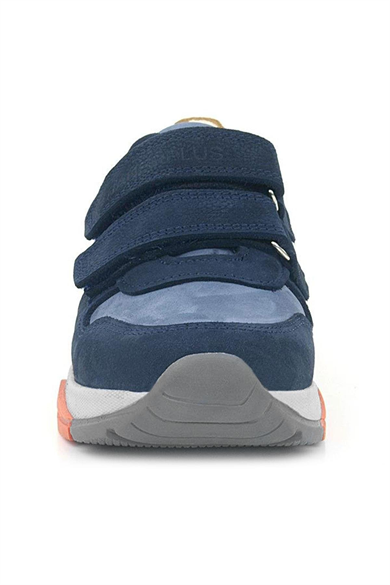 Rakerplus Hakiki Deri Lacivert Taba Çocuk Sneakers Spor Ayakkabı