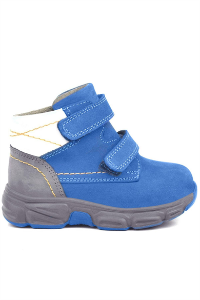 Rakerplus Hakiki Deri Mavi Bebek Spor Bot Ayakkabı