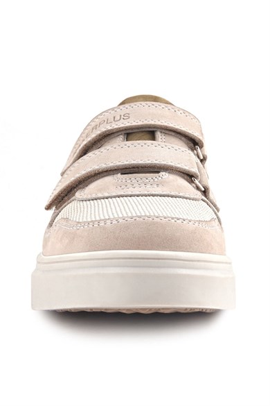 Rakerplus Hakiki Deri Nubuk Çift Cırtlı Çocuk Sneaker Spor Ayakkabı