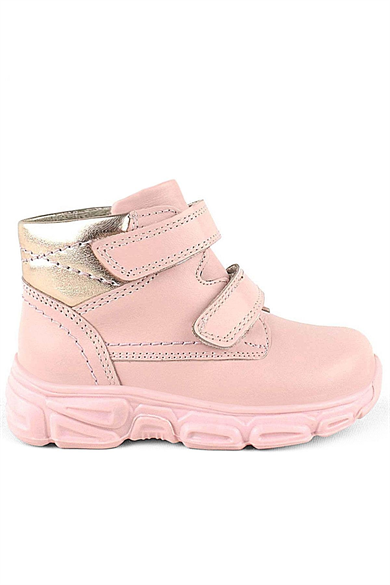 Rakerplus Hakiki Deri Pembe Cırtlı Kız Bebek Bot