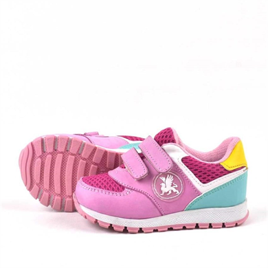 Rakerplus Hakiki Deri Pembe Cırtlı Kız Bebek Spor Ayakkabı