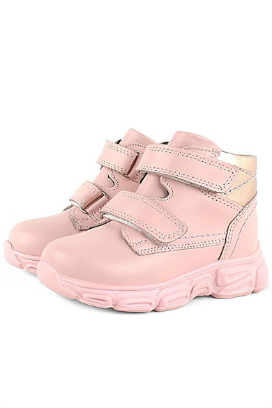 Rakerplus Hakiki Deri Pembe Cırtlı Kız Bebek Bot