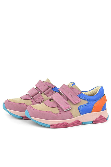 Rakerplus Hakiki Deri Pembe Çocuk Sneakers Spor Ayakkabı