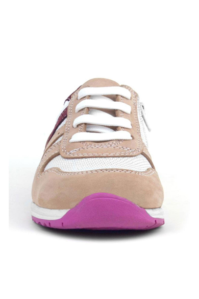 Rakerplus Hakiki Deri Pembe Fuşya Tabanlı Kız Çocuk Günlük Spor Ayakkabı