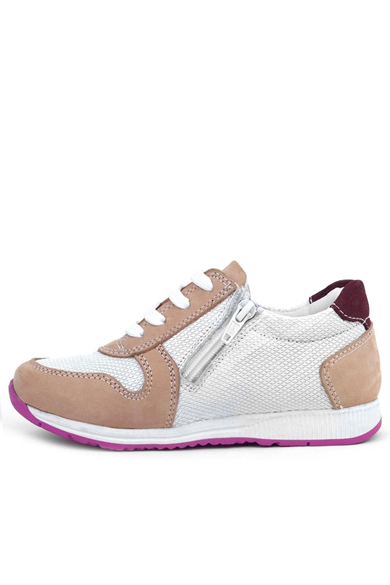 Rakerplus Hakiki Deri Pembe Fuşya Tabanlı Kız Çocuk Günlük Spor Ayakkabı