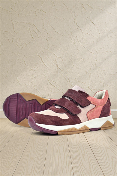 Rakerplus Hakiki Deri Pudra Bordo Çocuk Sneakers Spor Ayakkabı