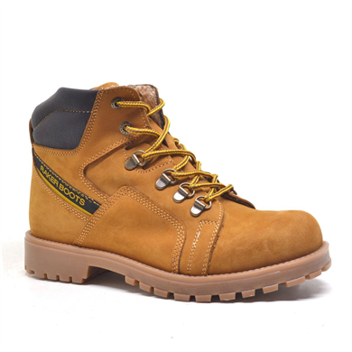 Rakerplus Hakiki Deri Sarı Bağcıklı Kürklü Postal