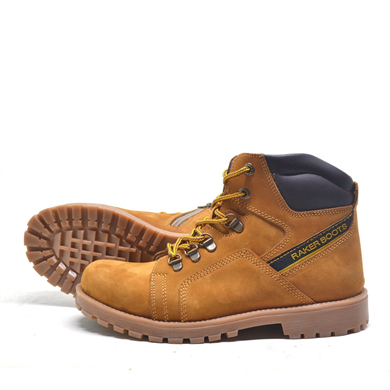 Rakerplus Hakiki Deri Sarı Bağcıklı Kürklü Postal