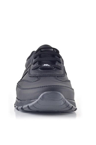 Rakerplus Hakiki Deri Siyah Bağcıklı Spor Günlük Ayakkabı