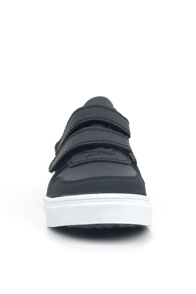 Rakerplus Hakiki Deri Siyah Beyaz Cırtlı Erkek Çocuk Sneaker