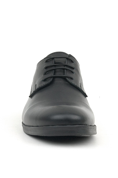 Rakerplus Hakiki Deri Siyah Cilt Bağcıklı Oxford Çocuk Ayakkabı