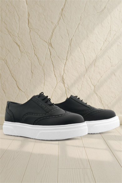 Rakerplus Hakiki Deri Siyah Hafif Taban Çocuk Oxford Klasik Ayakkabı