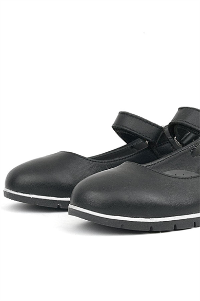 Rakerplus Hakiki Deri Siyah Kız Çocuk Babet