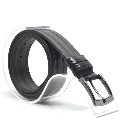 Rakerplus Hakiki Deri Siyah Klasik Erkek Çocuk Kemer