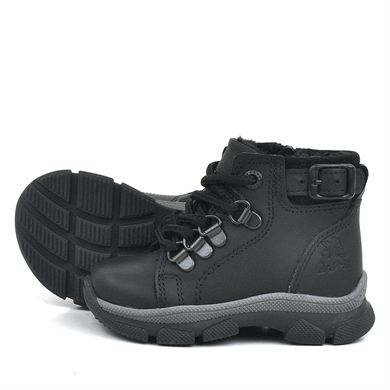 Rakerplus Hakiki Deri Siyah Kürklü Bebek Bot Ayakkabı