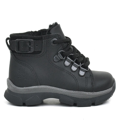 Rakerplus Hakiki Deri Siyah Kürklü Bebek Bot Ayakkabı