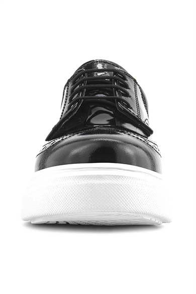 Rakerplus Hakiki Deri Siyah Rugan Oxford Çocuk Klasik Ayakkabı