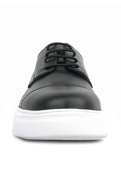 Rakerplus Hakiki Deri Siyah Yüksek Taban Çocuk Klasik Ayakkabı