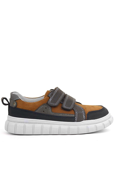 Rakerplus Hakiki Deri Taba Cırtlı Çocuk Günlük Spor Okul Ayakkabı