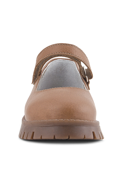 Rakerplus Hakiki Deri Taba Cırtlı Kalın Tabanlı Kız Çocuk Okul Ayakkabısı