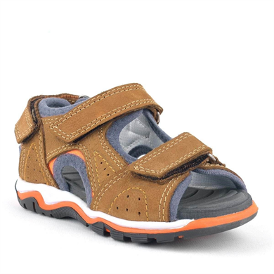 Rakerplus Hakiki Deri Taba Turuncu Erkek Çocuk Sandalet