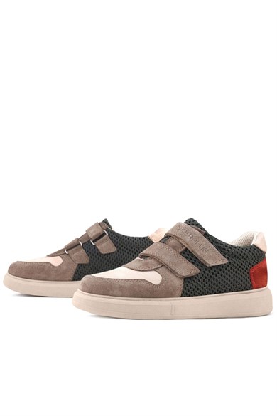 Rakerplus Hakiki Deri Vizon Cırtlı Hafif Tabanlı Erkek Çocuk Spor Ayakkabı