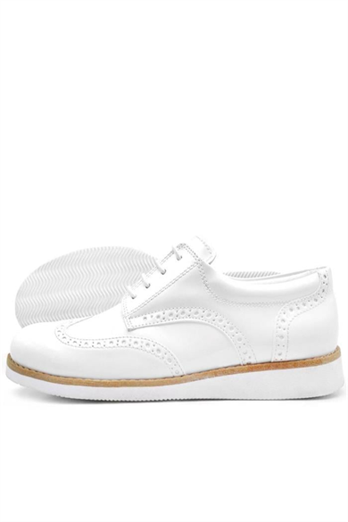 Rakerplus Hidra Beyaz Rugan Bağcıklı Günlük Erkek Genç Ayakkabı