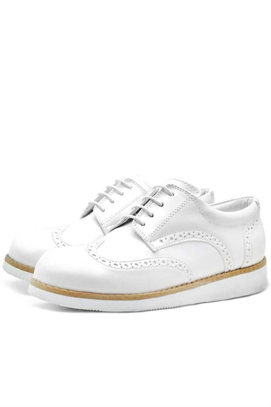 Rakerplus Hidra Beyaz Rugan Bağcıklı Günlük Erkek Genç Ayakkabı