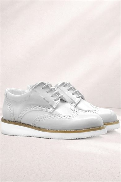 Rakerplus Hidra Beyaz Rugan Bağcıklı Günlük Erkek Genç Ayakkabı