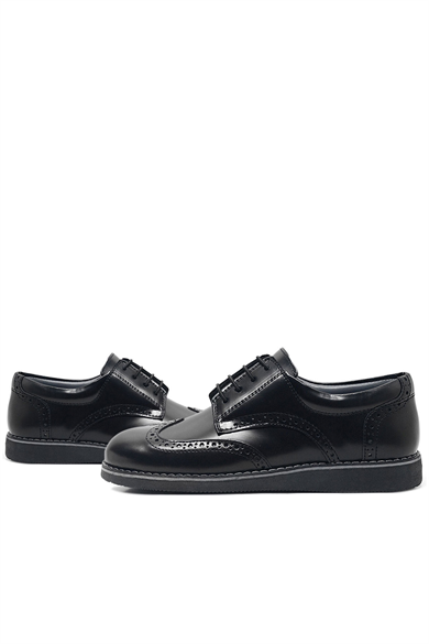 Rakerplus Hidra Hakiki Deri Rugan Erkek Genç Okul Ayakkabı