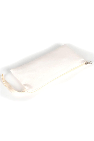 Rakerplus Krem 21x10 cm Fermuarlı Gabardin Kumaş Kalemlik