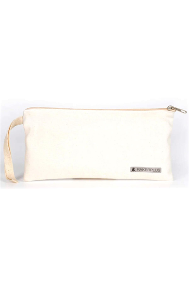 Rakerplus Krem 21x10 cm Fermuarlı Gabardin Kumaş Kalemlik