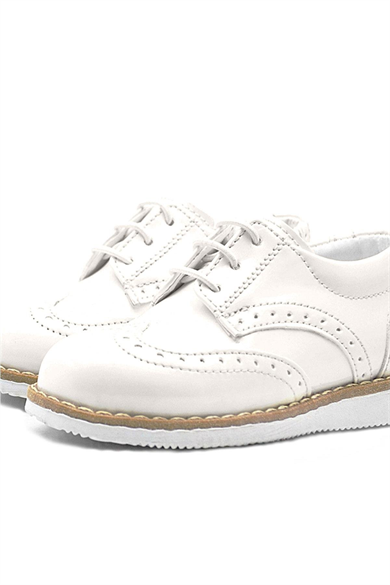 Rakerplus Krem Rugan Bağcıklı Erkek Bebek Klasik Ayakkabı