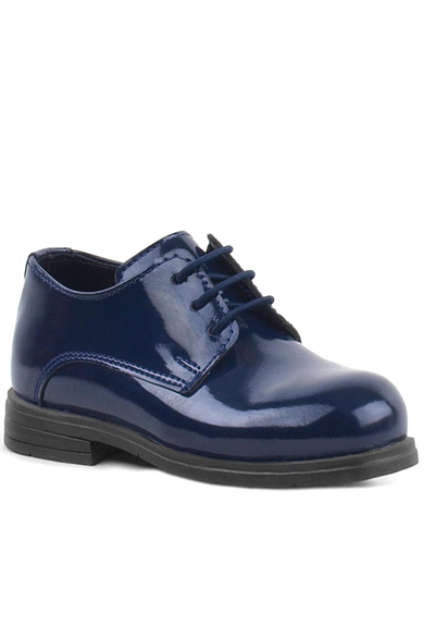 Rakerplus Lacivert Rugan Bağcıklı Oxford Çocuk Okul Ayakkabısı