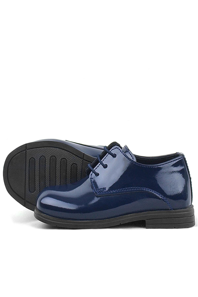 Rakerplus Lacivert Rugan Bağcıklı Oxford Çocuk Okul Ayakkabısı