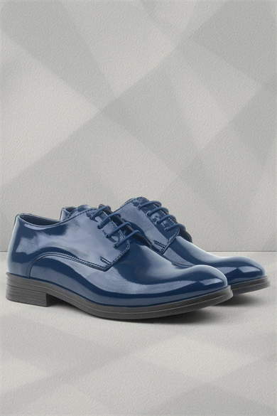 Rakerplus Lacivert Rugan Bağcıklı Oxford Çocuk Okul Ayakkabısı