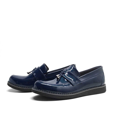 Rakerplus Lacivert Rugan Loafer Çocuk Okul Ayakkabısı