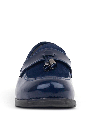 Rakerplus Lacivert Rugan Loafer Erkek Bebek Ayakkabı