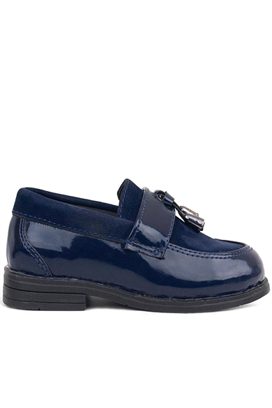 Rakerplus Lacivert Rugan Loafer Erkek Bebek Ayakkabı